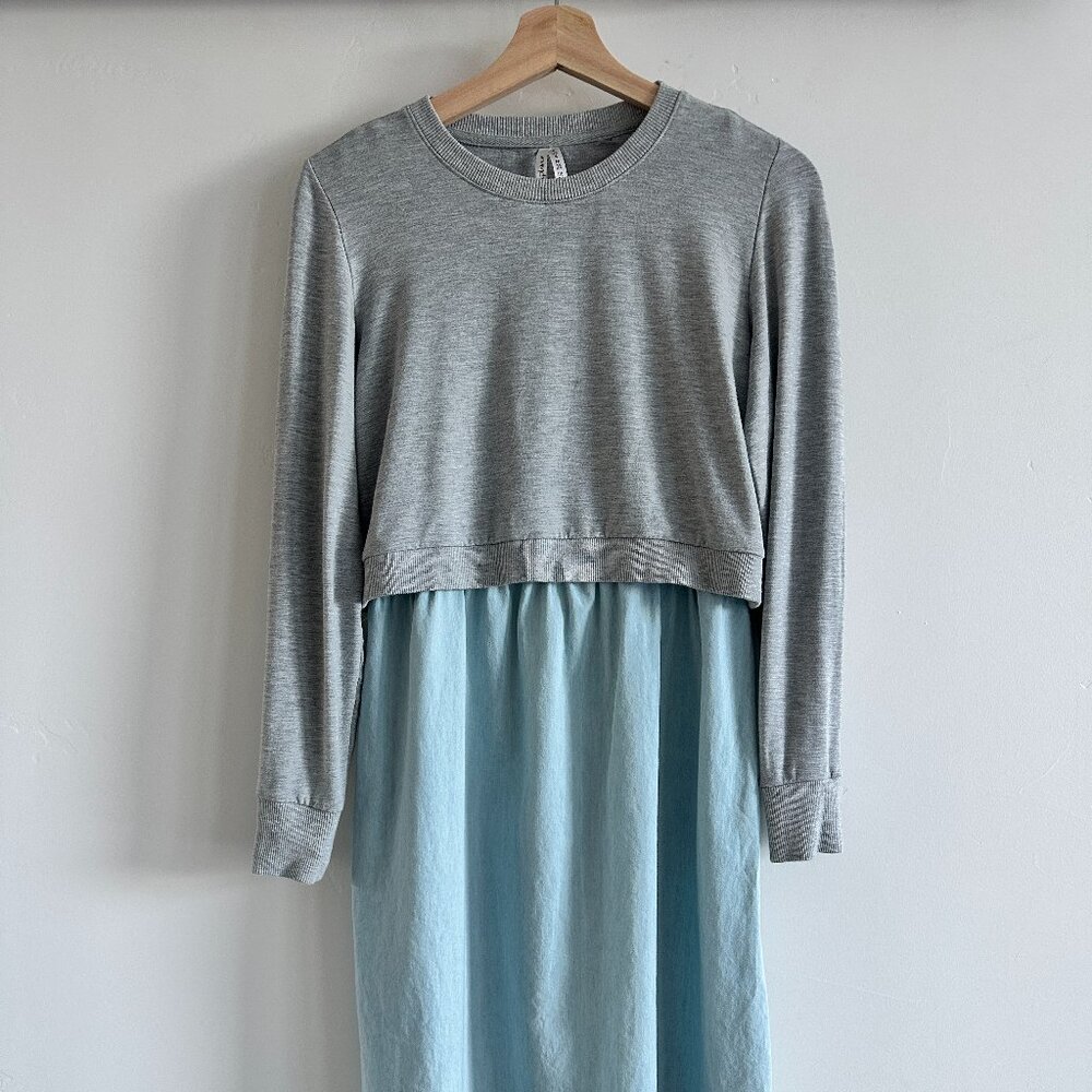 Seraphine - Cedar Maternity and Nursing Dress with Sweatshirt Top